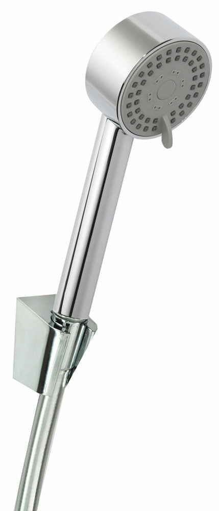 Eauunimatch cadans handdoucheset met handdouche 3 standen ø 8 cm, doucheslang en wandhouder kantelbaar chroom