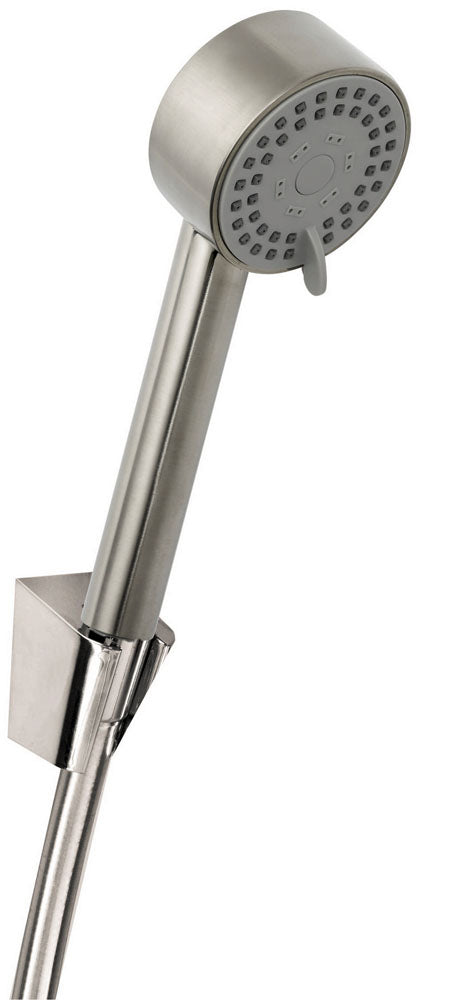 Eauunimatch cadans handdoucheset met handdouche 3 standen ø 8 cm, doucheslang en wandhouder kantelbaar geborsteld staal
