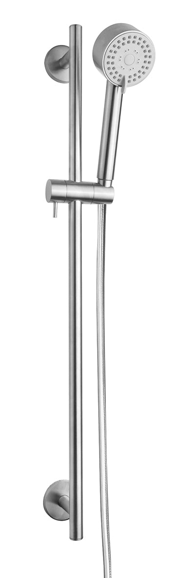Eauunimatch cadans glijstangset compleet met handdouche 3 standen ø 8 cm chroom