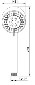Eauunimatch cadans handdouche 3 standen ø 8 cm chroom