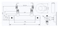 Eaurio thermostatische douchemengkraan 12 cm chroom