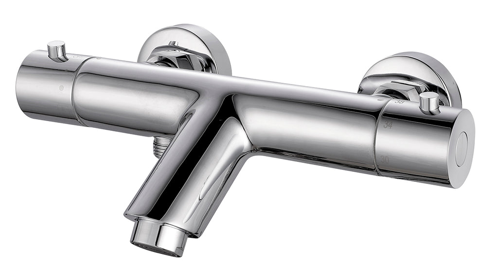 Eaurio thermostatische badmengkraan 15 cm chroom