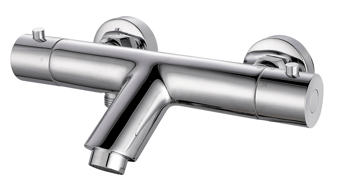 Eaurio thermostatische badmengkraan 15 cm chroom