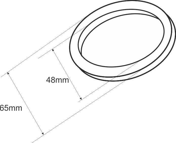Eaucaral rozet kraangedeelte eenhendel wastafelkraan 65 mm chroom