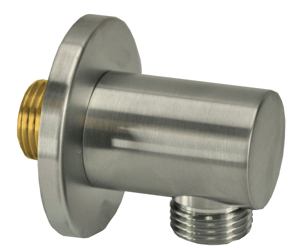 Eauunimatch wandaansluitbocht rond 1/2" geborsteld staal pvd