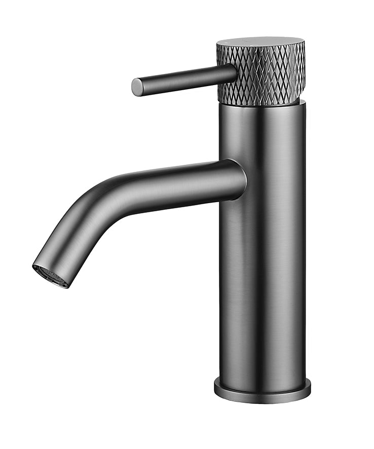 Eauribbd wastafelkraan met coldstart gunmetal pvd