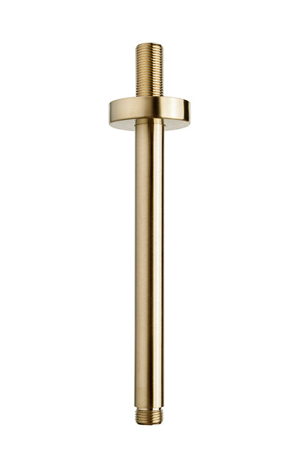 Eauunimatch douchearm met plafondbevestiging 20 cm geborsteld messing pvd