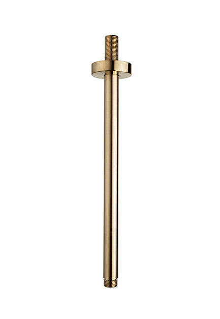 Eauunimatch douchearm met plafondbevestiging 30 cm geborsteld messing pvd