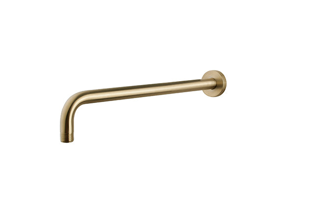 Eauunimatch douchearm met muurbevestiging 35 cm geborsteld messing pvd