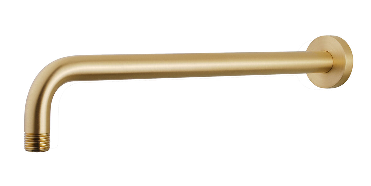 Eauunimatch douchearm met muurbevestiging 45 cm geborsteld messing pvd