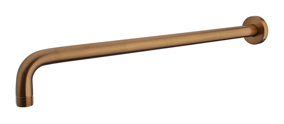 Eauunimatch douchearm met muurbevestiging 45 cm geborsteld brons koper pvd