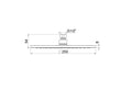 Eauunimatch hoofddouche rond 25 x 0,8 cm geborsteld messing pvd