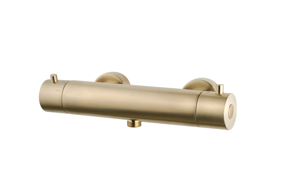 Eaucaral Cool Touch thermostatische douchemengkraan geborsteld messing PVD