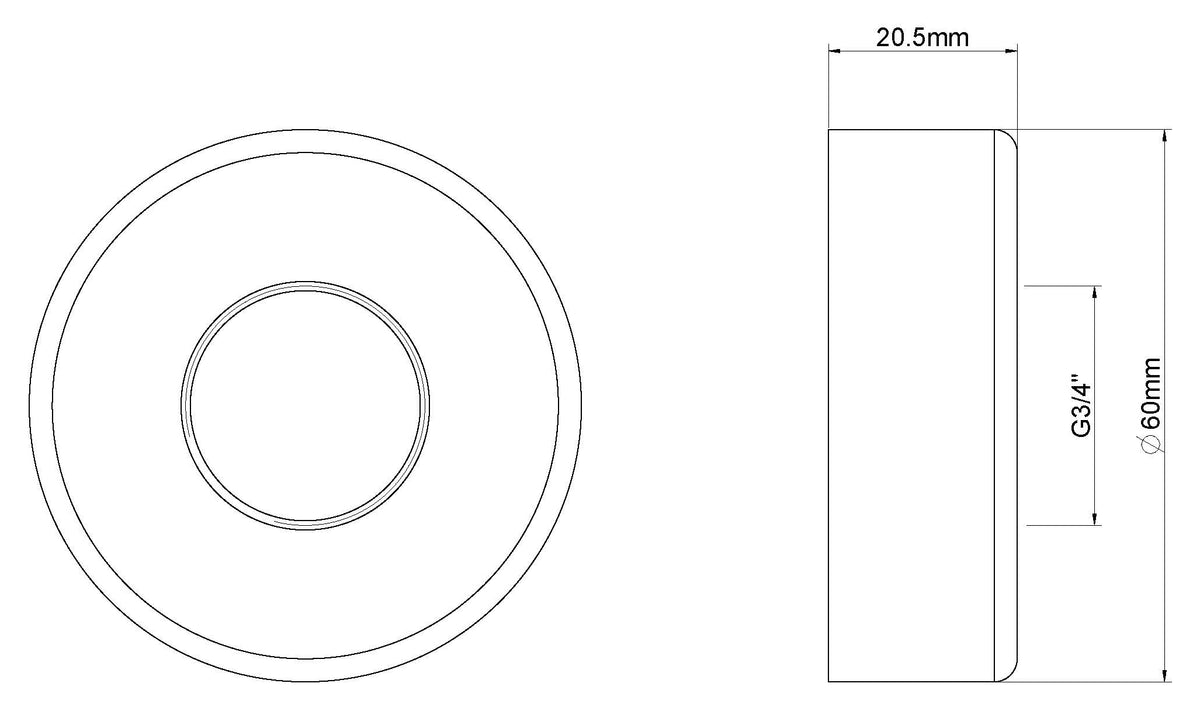 Eaucaral/cool touch rozet thermostatische badmengkraan geborsteld messing pvd
