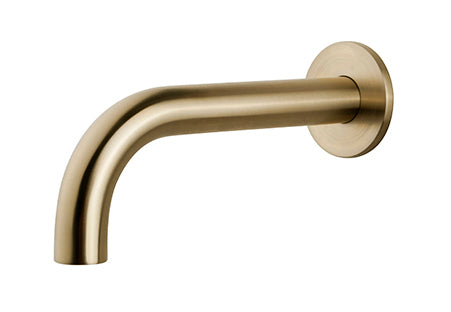 Eaucaral baduitloop rond 25 cm 1/2'' geborsteld messing pvd