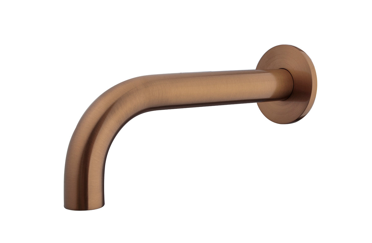 Eaucaral baduitloop rond 20 cm 1/2'' geborsteld brons koper pvd