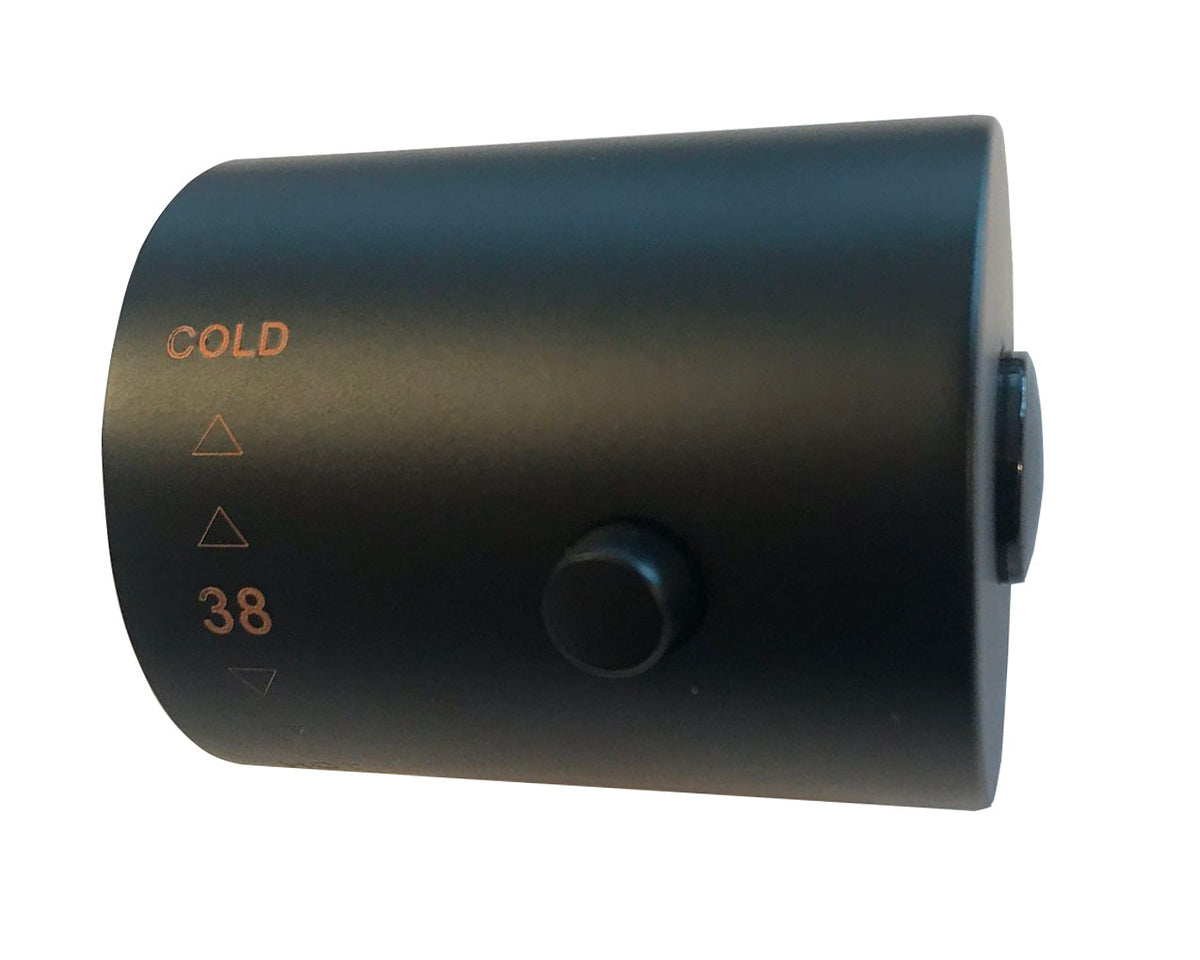 Eaucaral thermostaatknop voor thermostatische regendoucheset opbouw mat zwart