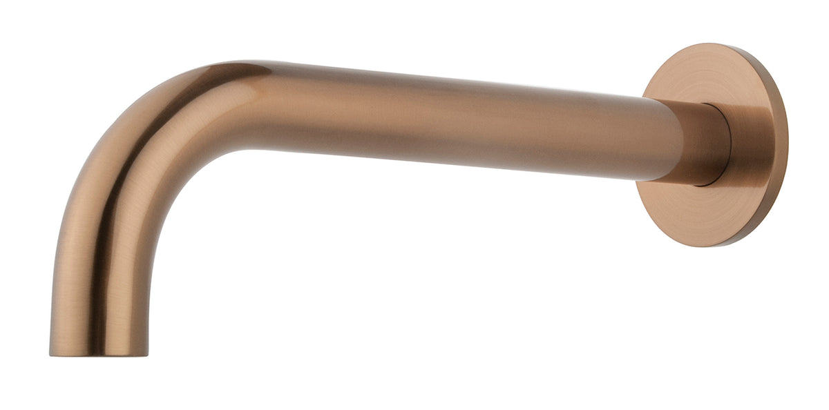Eaucaral baduitloop rond 25 cm 1/2'' geborsteld brons koper pvd