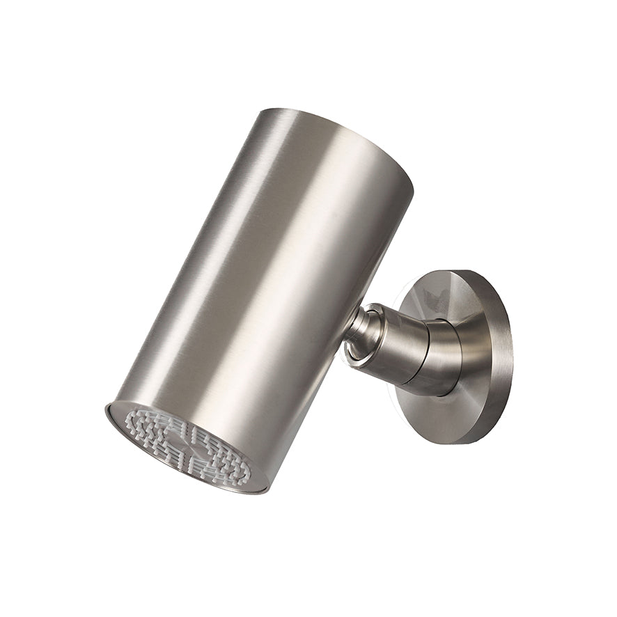 EauuniMatch Beam hoofddouche rond 1 stand met muurbevestiging geborsteld staal PVD