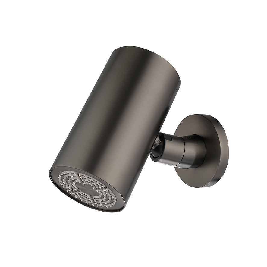 EauuniMatch Beam hoofddouche rond 1 stand met muurbevestiging gunmetal PVD