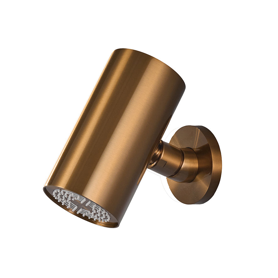EauuniMatch Beam hoofddouche rond 1 stand met muurbevestiging geborsteld brons koper PVD