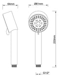 Eauunimatch cadans handdouche 3 standen ø 8 cm gunmetal pvd