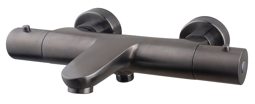 Eaucaral thermostatische badmengkraan gunmetal pvd