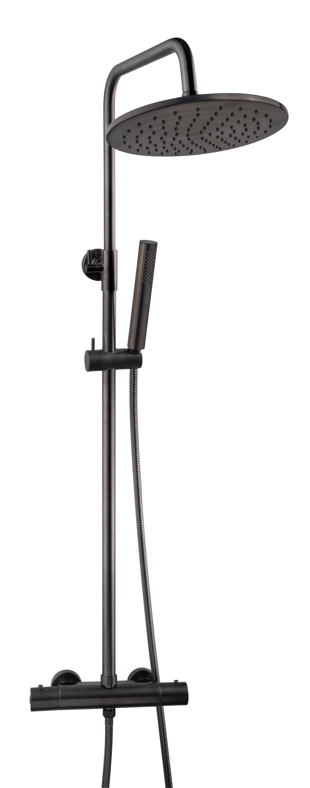 Eaucaral thermostatische regendoucheset opbouw gunmetal pvd