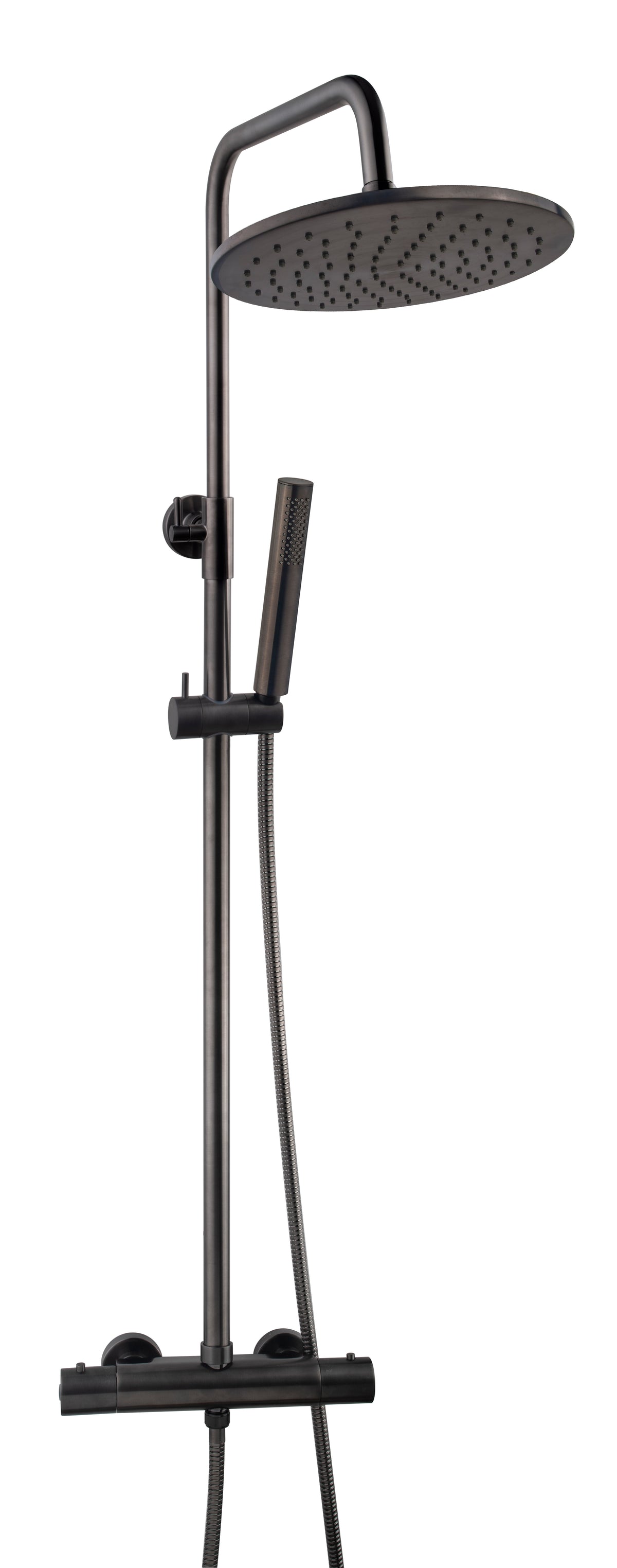 Eaucaral thermostatische regendoucheset opbouw gunmetal pvd