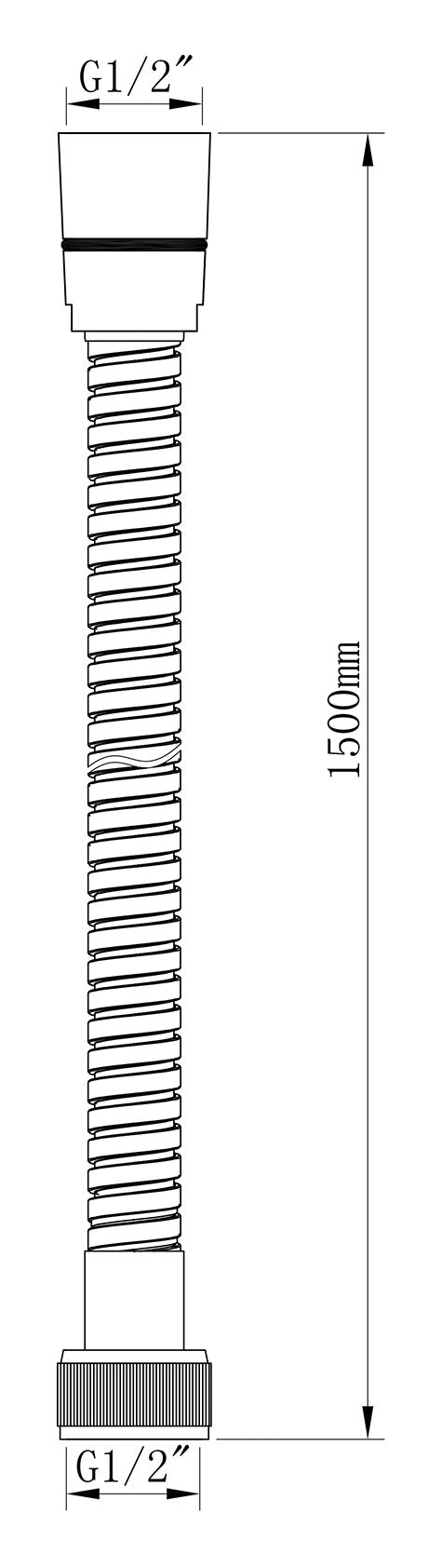 Eauunimatch doucheslang metaal 150 cm geborsteld brons koper pvd