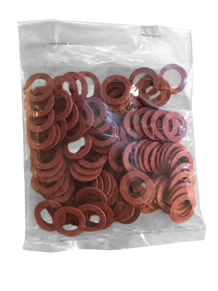 Eauzakje a 100 stuks fiber pakkingsringen rood 3/8'' 14x9x2