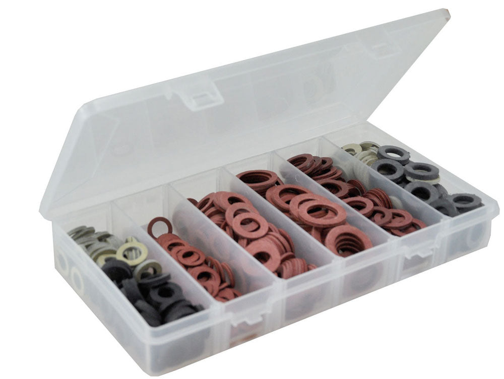 Eaupakkingsassortiment fiber-en rubberringen (550 stuks)