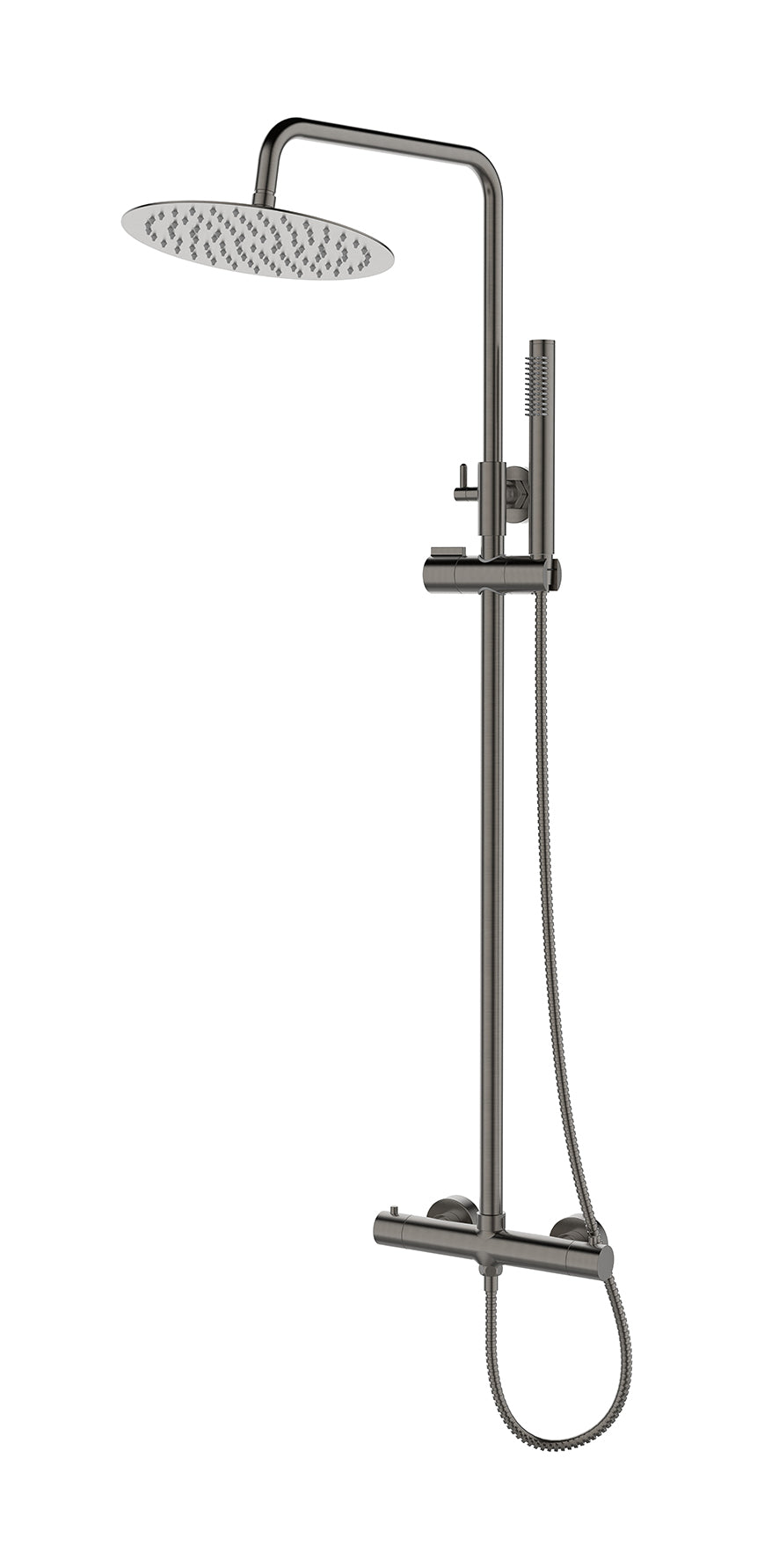 Eaubrasil regendoucheset thermostatisch gunmetal