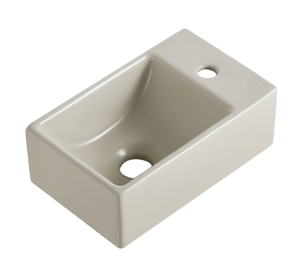 Eaurhea xxs fontein rechts 30,5 x 18 x 11 cm keramiek beige