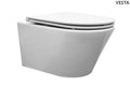 Eauvesta wandcloset met flatline toiletzitting softclose en quick release glans wit