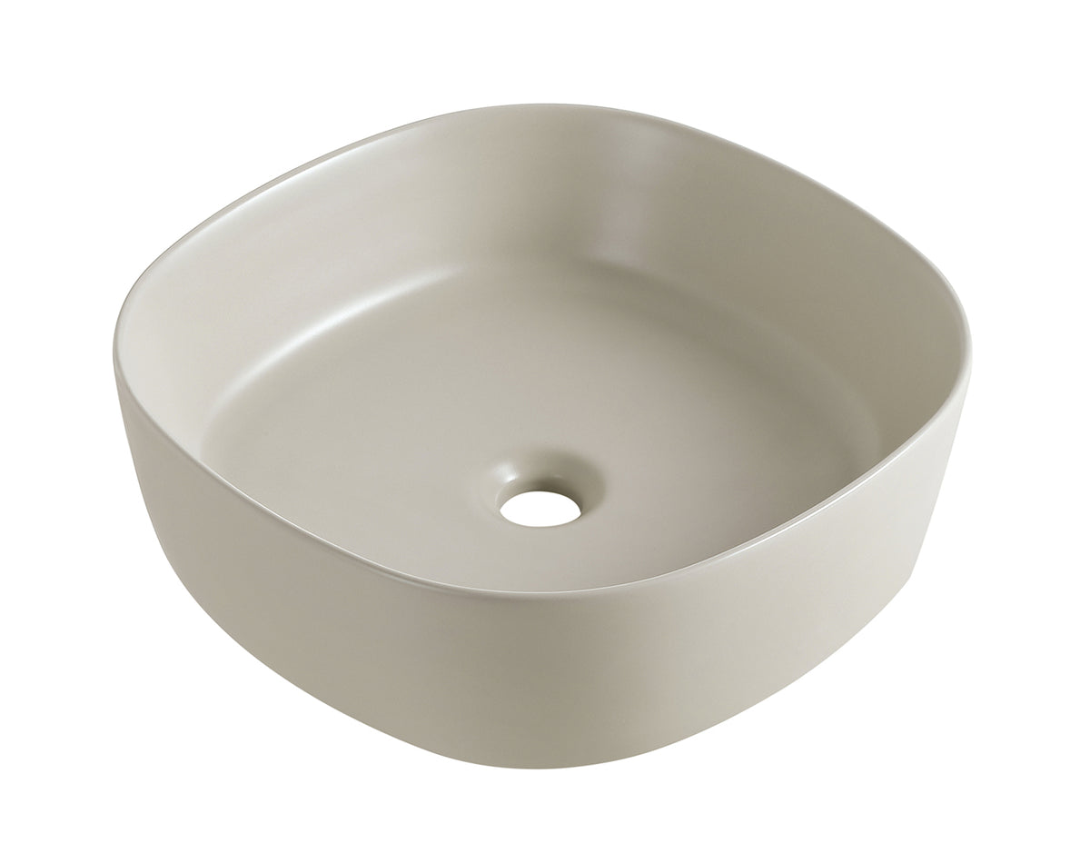 Eausofia waskom rond 44 x 44 x 13,5 cm keramiek beige
