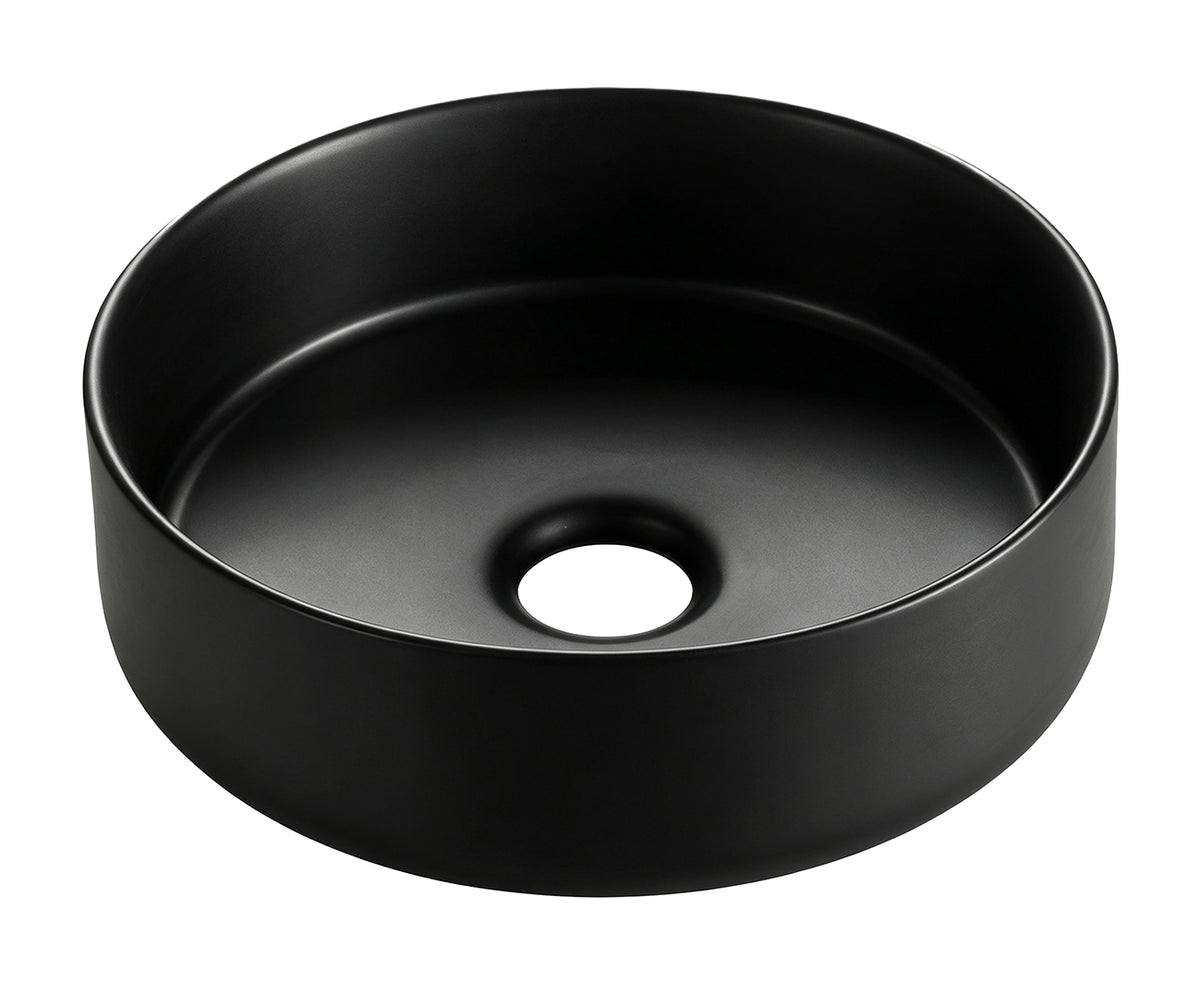 Eaucolosso waskom rond 36 x 12 cm keramiek mat zwart