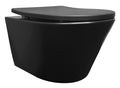 Eauvesta wandcloset rimless met shade slim toiletzitting softclose en quick release mat zwart