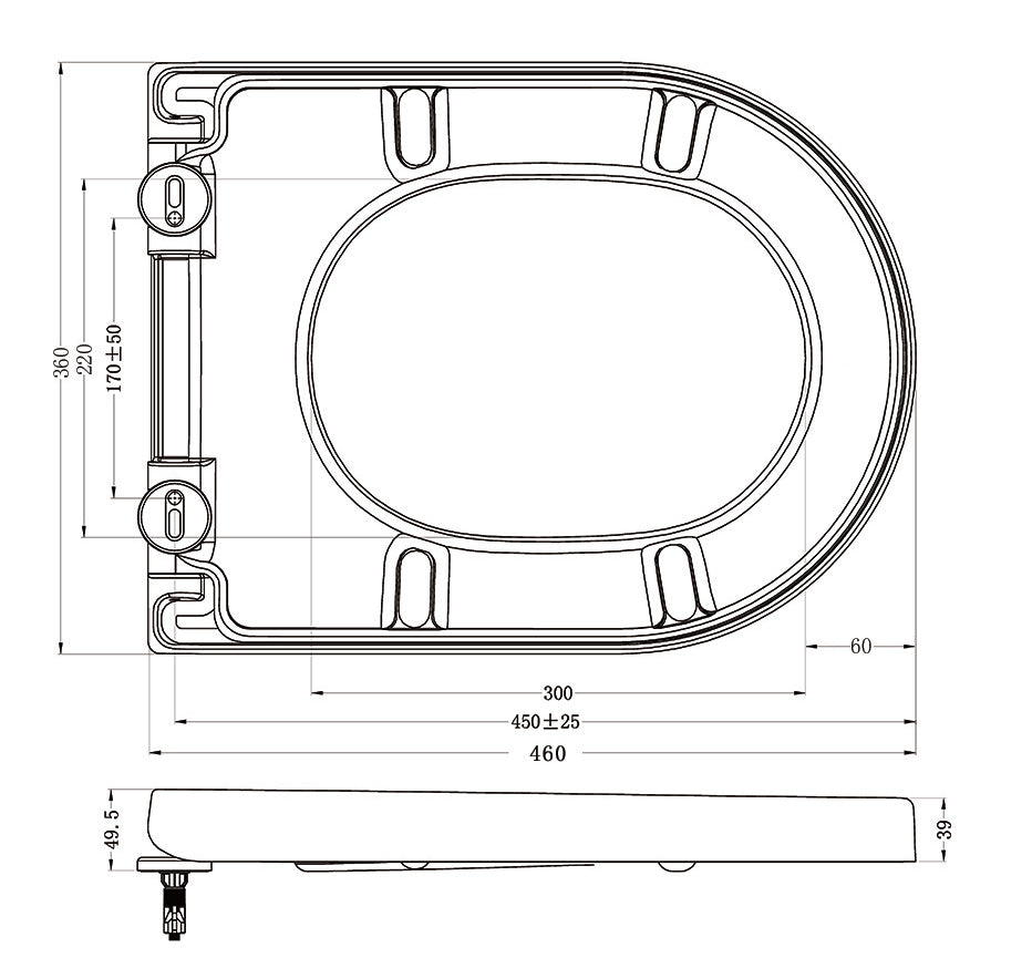 Eauvesta toiletzitting softclose en quick release glans wit
