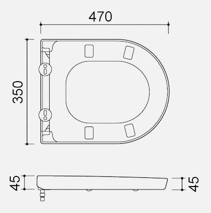 Eaumetro toiletzitting softclose en quick release glans wit
