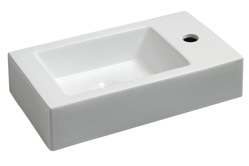 Eaurhea l fontein rechts 45,5 x 26 x 12 cm keramiek glans wit