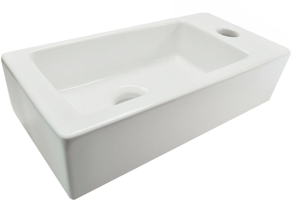 Eaurhea s mini fontein rechts 36,5 x 18 x 9 cm keramiek glans wit