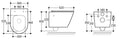 Eauvesta wandcloset rimless met bidetkraan koud water mat zwart