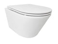 Eauvesta tornado flush wandcloset rimless met flatline toiletzitting softclose en quick release mat wit
