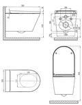 Eauvesta douche wc rimless glans wit