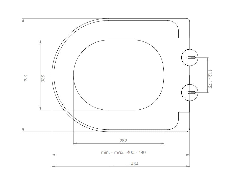Eauvesta toiletzitting softclose en quick release mat grijs