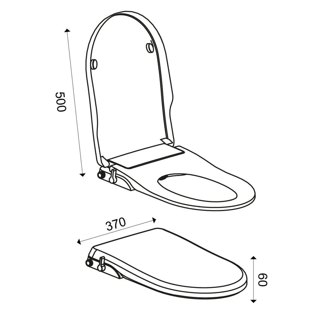 Eauluxiseat toiletzitting softclose met bidet functie glans wit