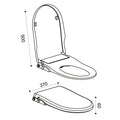 Eauluxiseat toiletzitting softclose met bidet functie glans wit