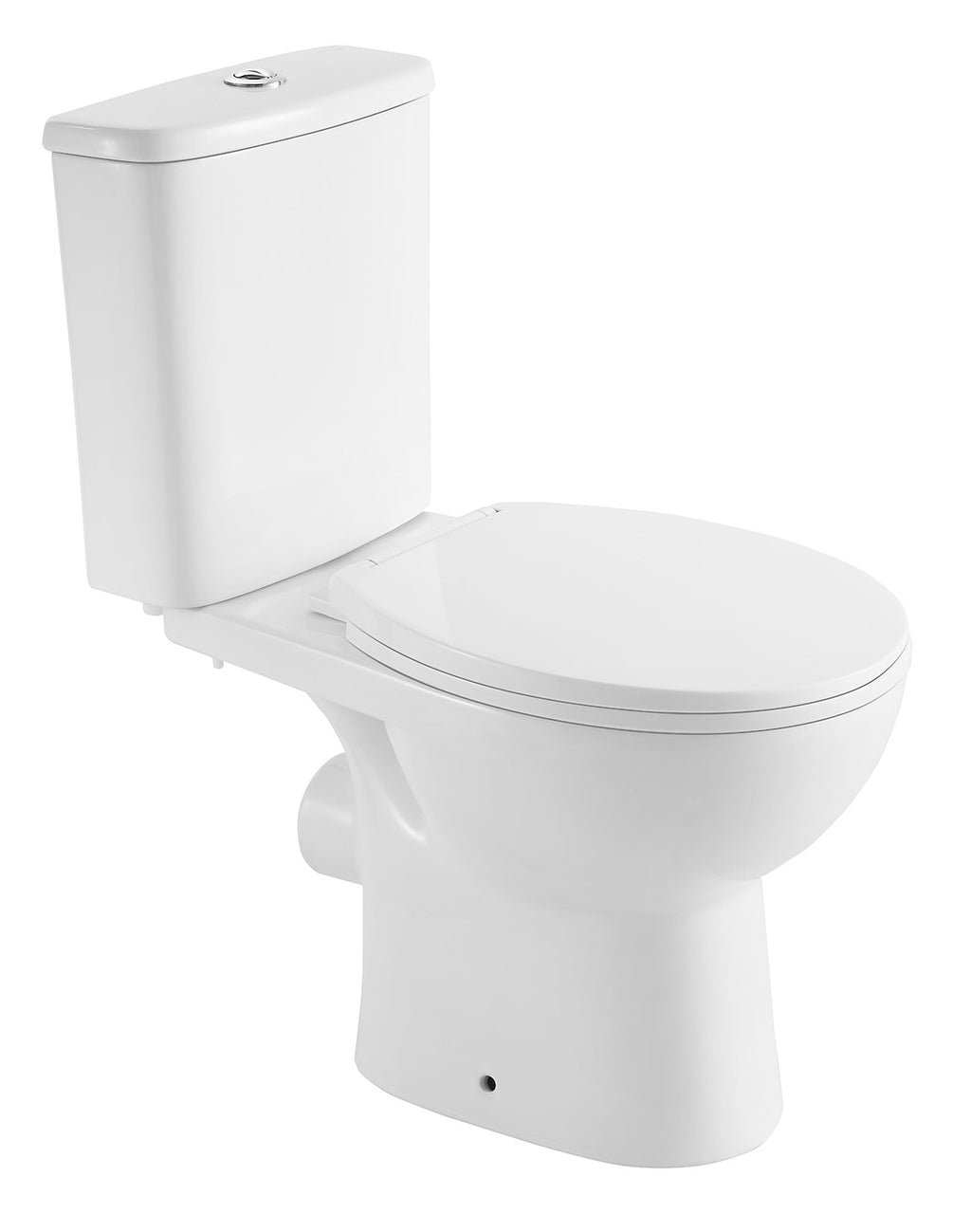 Eauduoblok toilet staand rimless pk met toiletzitting glans wit