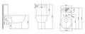 Eauduoblok toilet staand rimless pk met toiletzitting glans wit